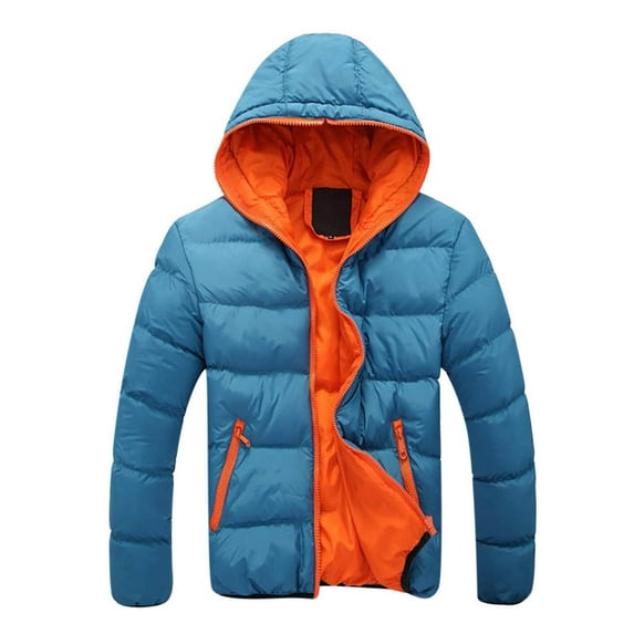 Winter Jackets for Men Lightweight Puffer Jacket Zip up Padded Coat Packable Down Jacket Quilted Insulated Jacket Sky Blue XL