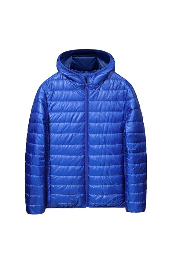 Winter Jackets for Men Lightweight Puffer Jacket Zip up Padded Coat Packable Quilted Down Jacket for Snow Ski Travel