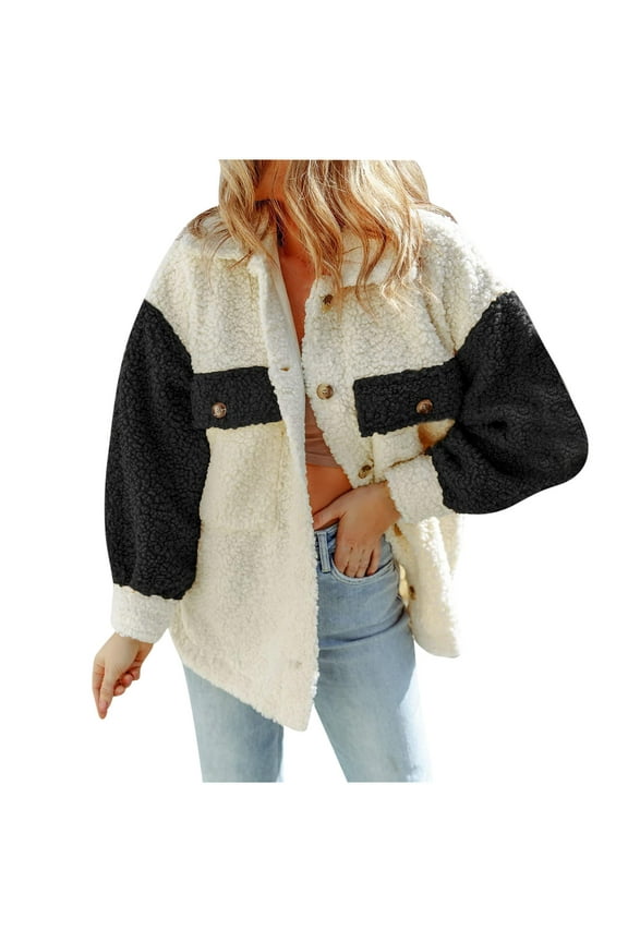Winter Jackets for Women 2024,Lined Jacket Duffle Toggle Coat Oversized Fleece Hooded Warm Overcoat Sweatshirt with pockets and buckle warmers