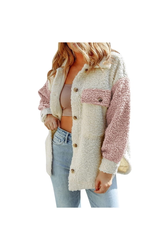 Winter Jackets for Women 2024,Lined Jacket Duffle Toggle Coat Oversized Fleece Hooded Warm Overcoat Sweatshirt with pockets and buckle warmers