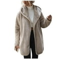 thumbnail image 1 of Winter Jackets for Women Double Sided Faux Fur Jacket Winter Sherpa Coat Winter Cardigan Jackets Fuzzy Fleece Outwear Jackets for Women, 1 of 1