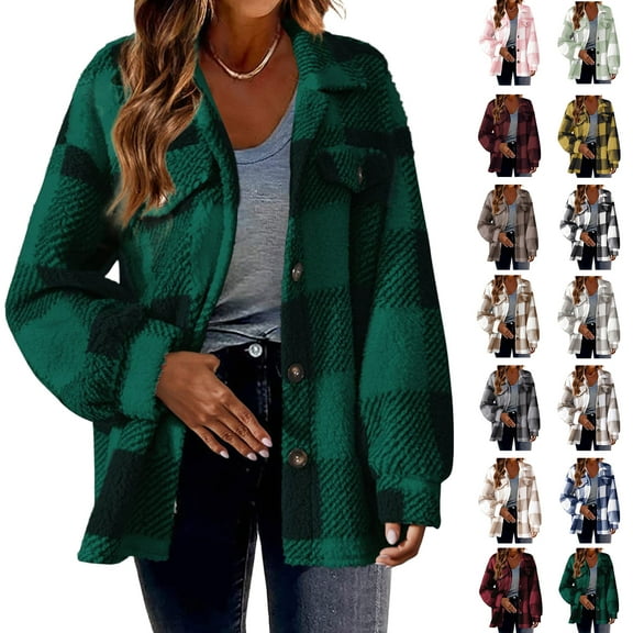 Winter Jackets for Women Fall and Winter Fashion Long Trench Coat Straight Cardigan Button Pocket Outwear Coat