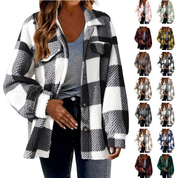 Winter Jackets for Women Fall and Winter Fashion Long Trench Coat Straight Cardigan Button Pocket Outwear Coat