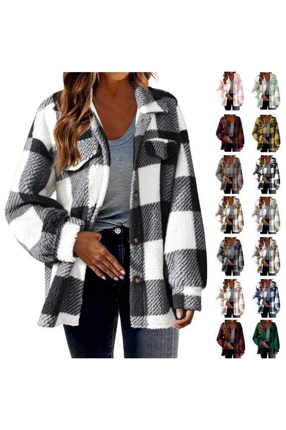 Winter Jackets for Women Fall and Winter Fashion Long Trench Coat Straight Cardigan Button Pocket Outwear Coat