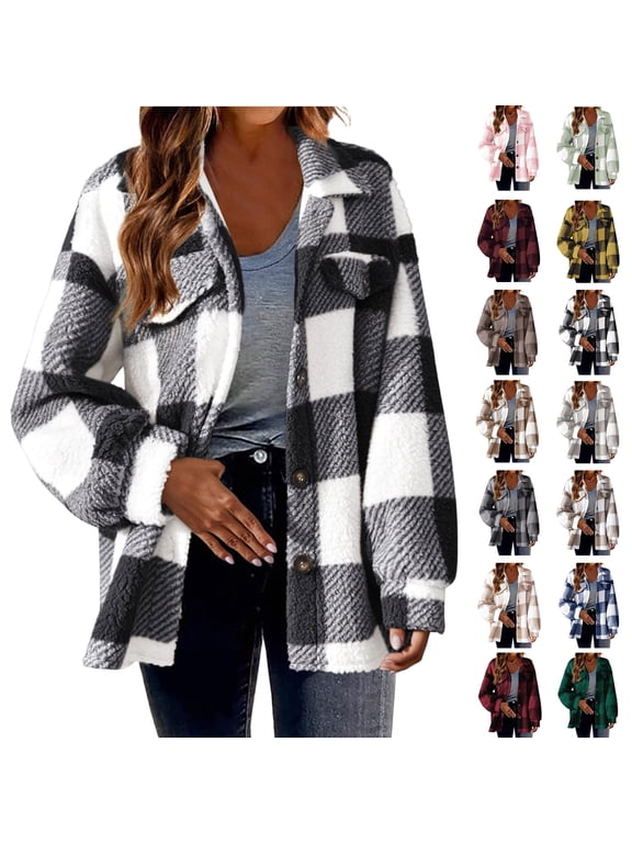 Winter Jackets for Women Fall and Winter Fashion Long Trench Coat Straight Cardigan Button Pocket Outwear Coat