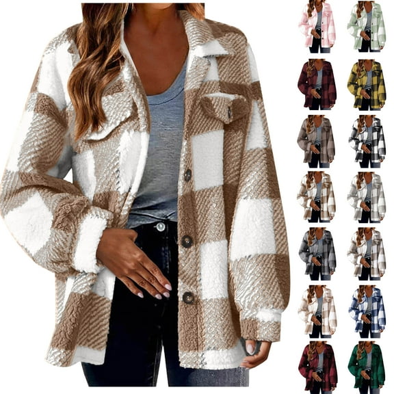 Winter Jackets for Women Fall and Winter Fashion Long Trench Coat Straight Cardigan Button Pocket Outwear Coat