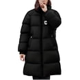 thumbnail image 1 of Winter Jackets for Women Long Down Alternative Coat Winter Warm Thigh Length Outerwear With Hood For Cold Weather Winter Coats for Women, 1 of 3