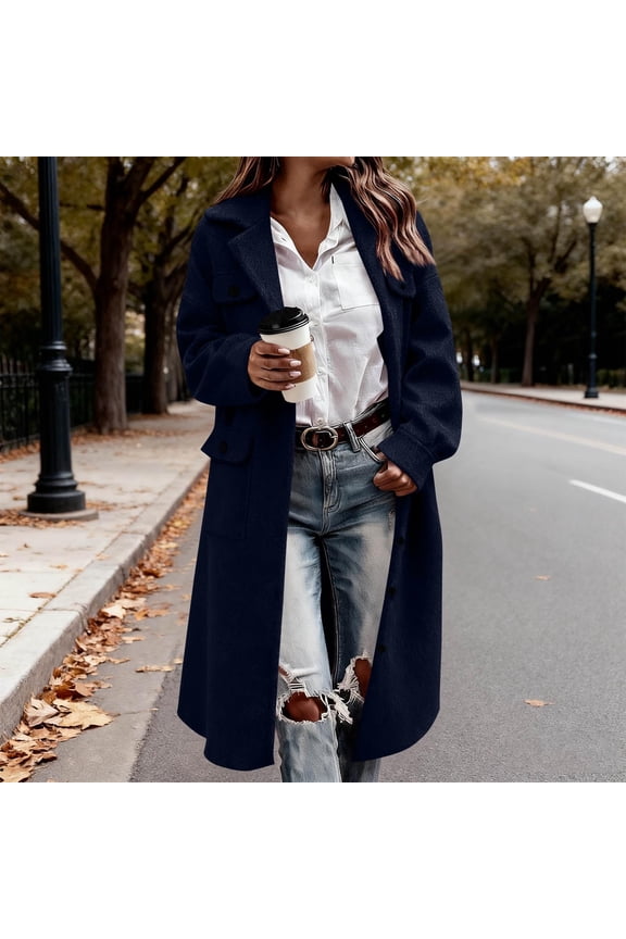 Winter Jackets for Women Solid Color Casual Hooded Jacket with Pockets Button Down Plus Size Coats for Women S-2XL