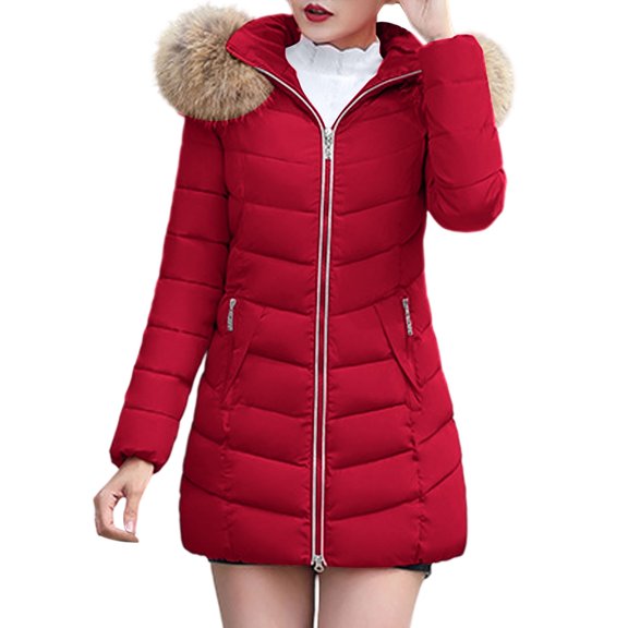 Winter Jackets for Women Winter Coat Long Puffy Down Jacket With Hood Warm Thermal Outerwear For Cold Weather Winter Coats for Women