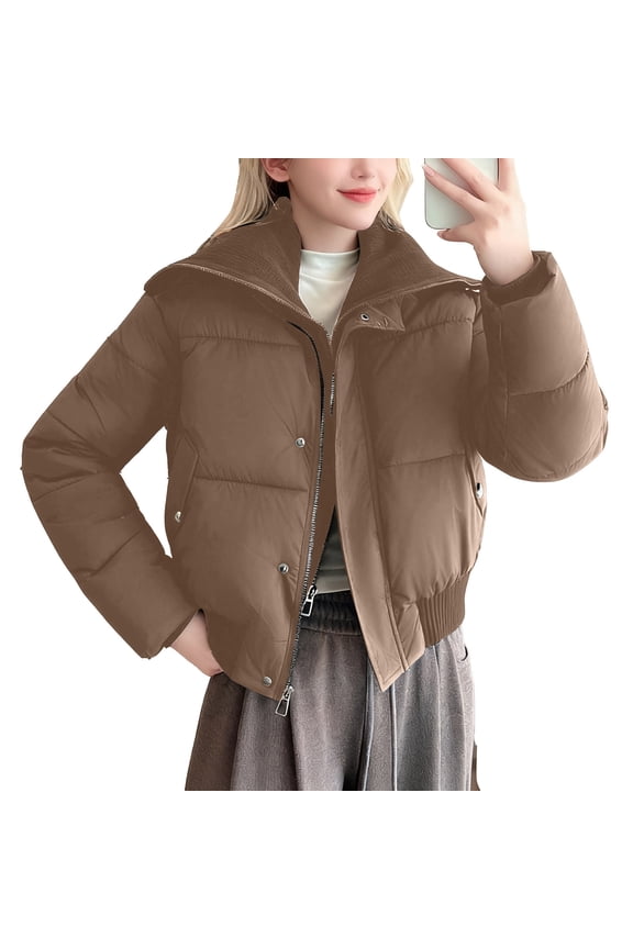 Winter Jackets for Women Winter Warm Short Padded Coat For Lightweight Thermal Insulated Outerwear With Hood Comfortable Fit Winter Coats for Women