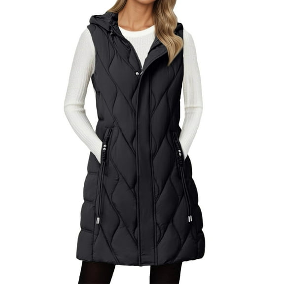 Winter Jackets for Women Women Long Quilted Down Padded Coat With Detachable Hood Winter Warm Thermal Outerwear Jacket Winter Coats for Women