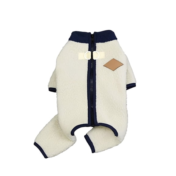 Winter Jumpsuit Coat for Small to Medium with Back Zipper and Soft for Cozy Indoor Outdoor Wear