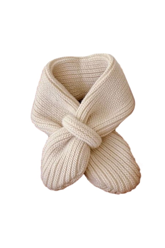 Winter Kids Fleece Scarf, Solid Knitted Scarves Warm Wraps Shawl Children Neck Warmer for Baby Boys Girls 0-4Y