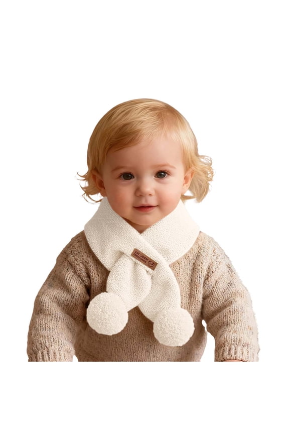 Winter Kids Scarves with Cute Cartoon Designs â Soft Plush Neck Warmers for Babies, Toddlers & Girls, Cross-Collar Fluffy Scarves for Cold Weather, Outdoor Activities & Daily Use