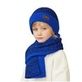 thumbnail image 1 of Winter Kids Warm Hats Knitted Coif Hood Scarf Beanies for Autumn Winter 1-11 Years, 1 of 3