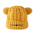 thumbnail image 1 of Winter Kids With Cat Ears Knitted Hat Boys Girls Outdoor Warm Lined Cap Cold Weather Clothes, 1 of 6