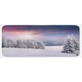 thumbnail image 1 of Winter Kitchen Mat, Idyllic Image of Snow Season Outdoors Frozen Highlands Sunset in Cold Weather Print, Plush Decorative Kitchen Mat with Non Slip Backing, 47" X 19", Multicolor, by Ambesonne, 1 of 1