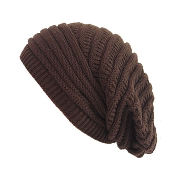 Winter Knit Beanie Hat for Women Slouchy Ribbed Stretch Cap Soft Yarn Skull Cap Warm Autumn Winter Headwear