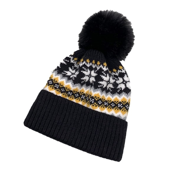 Winter Knit Beanie Hat for Women Warm Lined Knit Pom-Pom Stocking Cap
