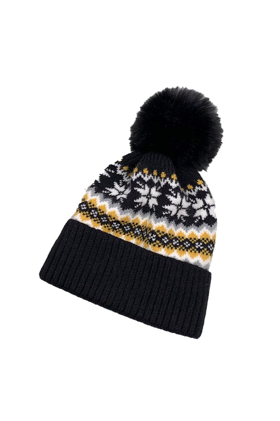 Winter Knit Beanie Hat for Women Warm Lined Knit Pom-Pom Stocking Cap
