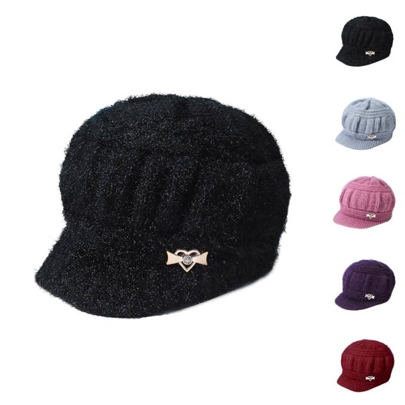 Winter Knit Beret Hat – Soft Thick Yarn Beanie Style, Cozy Warm Painter Cap, Simple Fashion Casual Beret Accessory for Outdoor and Daily Wear