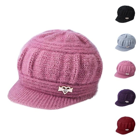 Winter Knit Beret Hat – Soft Thick Yarn Beanie Style, Cozy Warm Painter Cap, Simple Fashion Casual Beret Accessory for Outdoor and Daily Wear