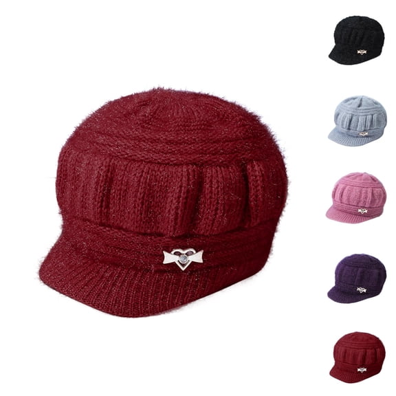 Winter Knit Beret Hat – Soft Thick Yarn Beanie Style, Cozy Warm Painter Cap, Simple Fashion Casual Beret Accessory for Outdoor and Daily Wear