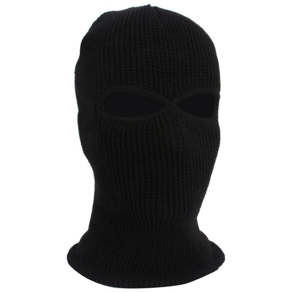 Winter Knit Cap Warm Soft 2 Holes Full Face Ski Hat Balaclava Hood Army Tactical