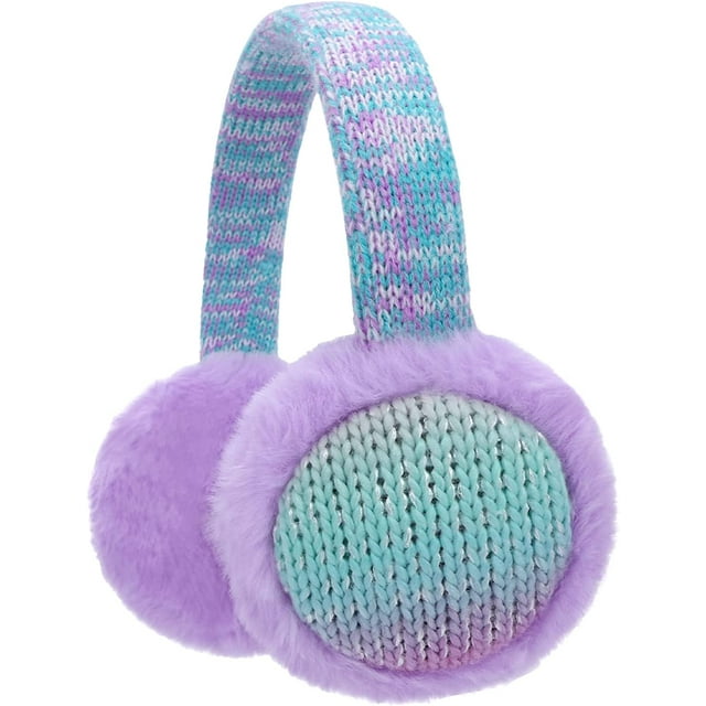 Winter Knit EarMuffs for Kids Warm Furry Girls Ear Muffs Plush Toddler ...