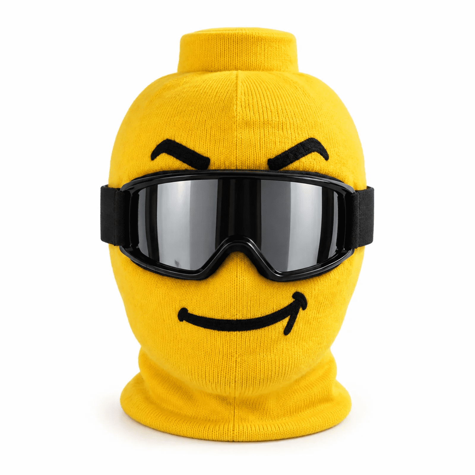 Winter Knit Full Face Balaclava, Cute Character Expression Face Mask ...