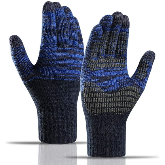 Winter Knit Gloves, Touch Screen Warm Gloves, Warm Full Cover Fleece Gloves