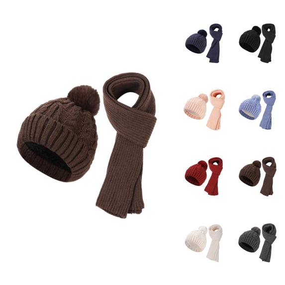 Winter Knit Hat Scarf Set â Thick Warm Lined Beanie Neck Warmer for Cold Weather Protection, Thermal Accessories for Outdoor Hiking Cycling Snow Sports, Winter Essentials Gift Ideas Ski
