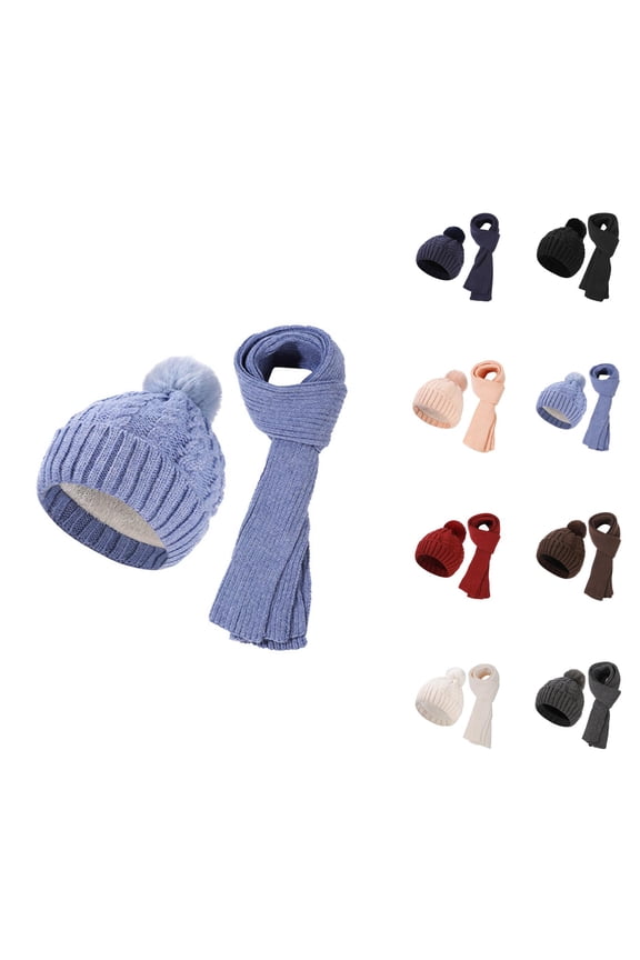 Winter Knit Hat Scarf Set â Thick Warm Lined Beanie Neck Warmer for Cold Weather Protection, Thermal Accessories for Outdoor Hiking Cycling Snow Sports, Winter Essentials Gift Ideas Ski