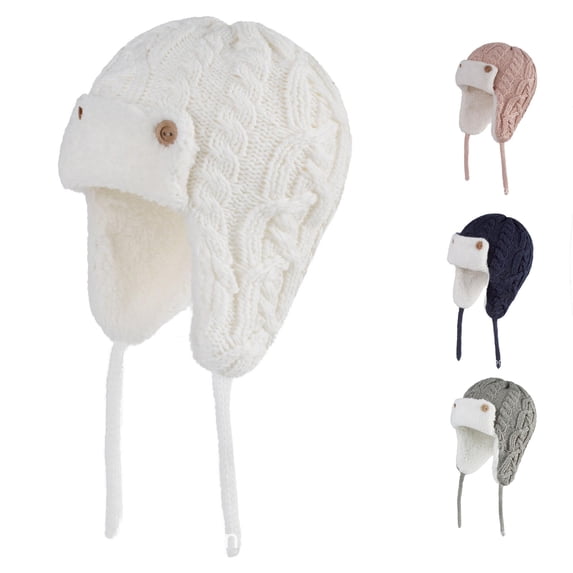 Winter Knit Hat for Babies and Kids with Soft Wool and Lined Ear Coverage for Winter Weather Lightweight Yet Warm Headwear