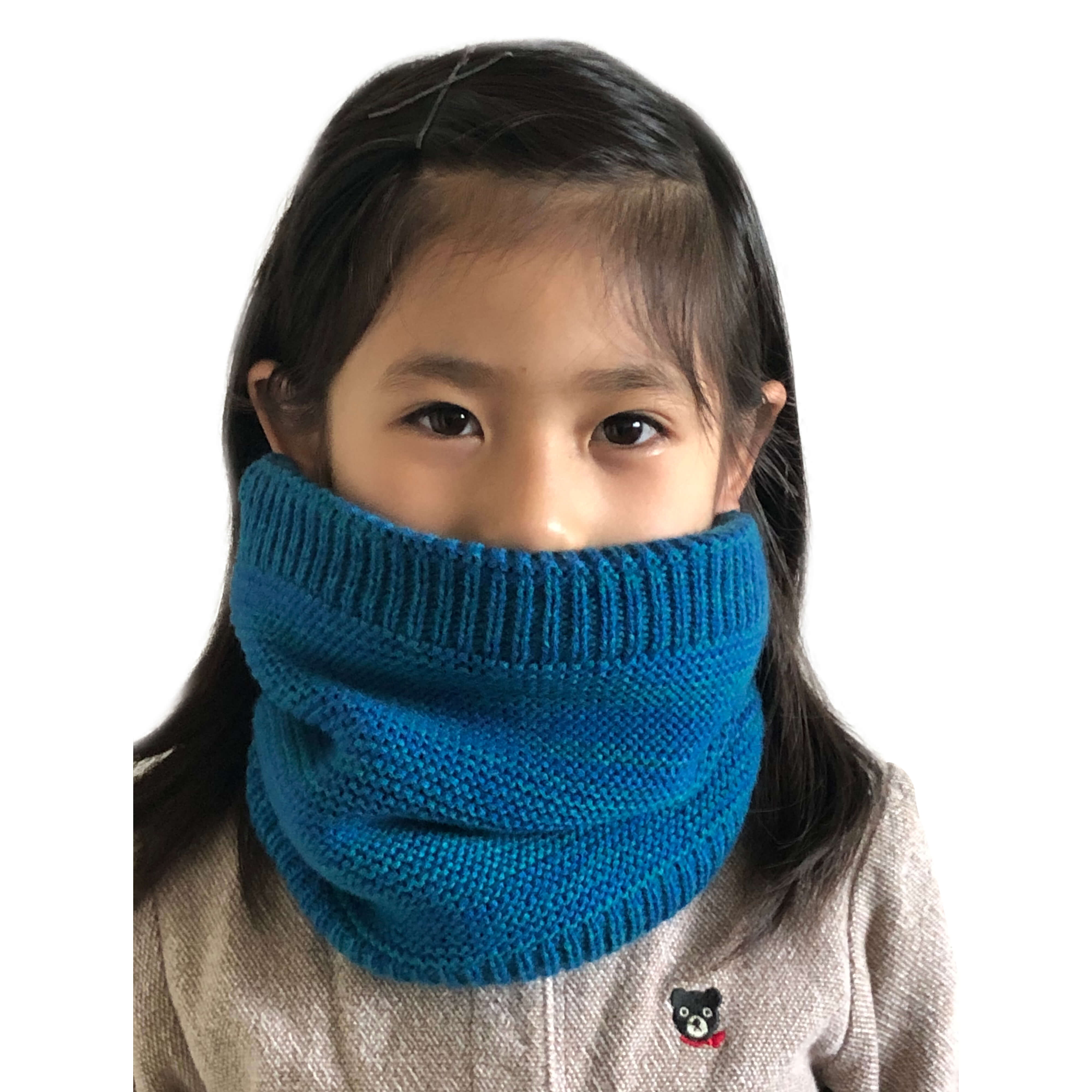 Warmer Old) Year Kids (Heather Knit Tube (Preschoolers Neck Furry to Scarf 12 for Inside Winter Gray)