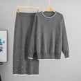 thumbnail image 1 of Winter Knit Set With Beaded Design Women'S Elegant Skirt And Sweater Two-Piece Outfit Fashionable Fall Winter Clothing, 1 of 9