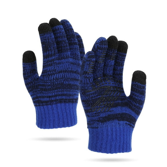 Winter Knit Texting Gloves for Men, Non-slip Touchscreen Gloves Unisex, Mens Winter Thermal Driving Gloves for Driving,Running,Hiking