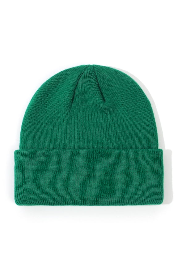 Winter Knitted Beanie Newborn Crochet Pullover Warm Cap Green M