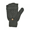 thumbnail image 1 of Winter Knitted Fingerless Gloves Thermal Warm Convertible Mittens Flap Cover for Men Women, 1 of 6