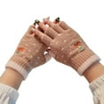 thumbnail image 1 of Winter Knitted Fingerless Gloves for Women Half Finger Warm Knit Mittens, 1 of 18