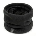thumbnail image 1 of Winter Knitted Fleece Scarves for Unisex Classic Solid Style Neck Warmers Thickened Warm Neck Scarf (60-80cm) Black, 1 of 7