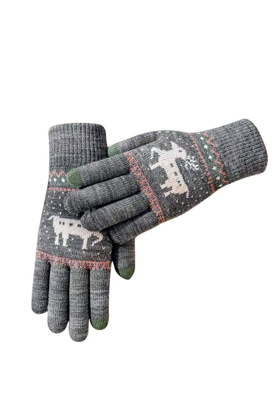 Winter Knitted Full Finger Touchscreen Gloves for Women Warm Long Arm Sun Protection