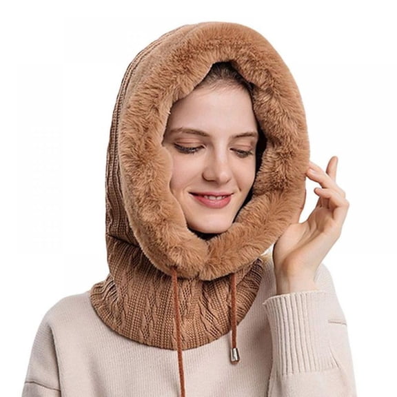 Winter Knitted Hat Fleece Lined Caps Outdoor Ski Riding Face Mask Balaclava Cap for Men Women
