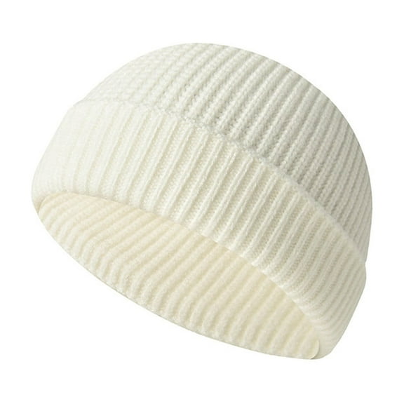 Winter Knitted Hat Thick Soft Yarn Cap, Warm Thermal for Cold Weather, Stylish Headwear for Winter,Size:One Size