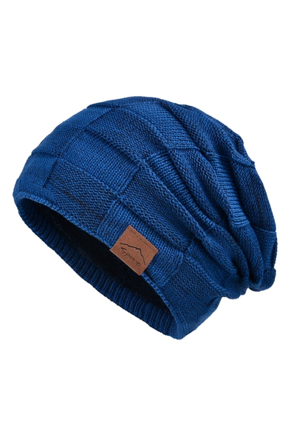 Winter Knitted Hat Thick Soft Yarn Cap, Warm Thermal for Cold Weather, Stylish Headwear for Winter,Size:One Size