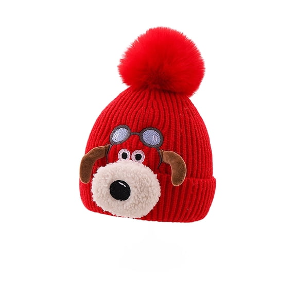 Winter Knitted Hat Thick Warm Toddler Boys Girls Cute Soft Cap Daily Casual Outdoor Campus