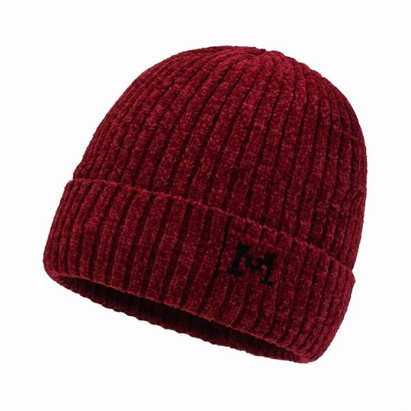 Winter Knitted Hat for Men, Fleece-Lined Warm Knitted Hat, Soft and Warm Ski Hat, Brimless Beanie Slouchy Hat