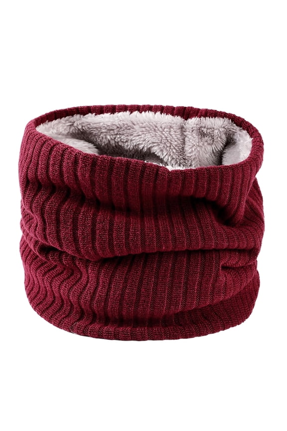 Winter Knitted Neck Gaiter for Men and Women Neck Warmer Windproof Ski Mask Face Scarf for Cold Weather Outdoor Sports Red