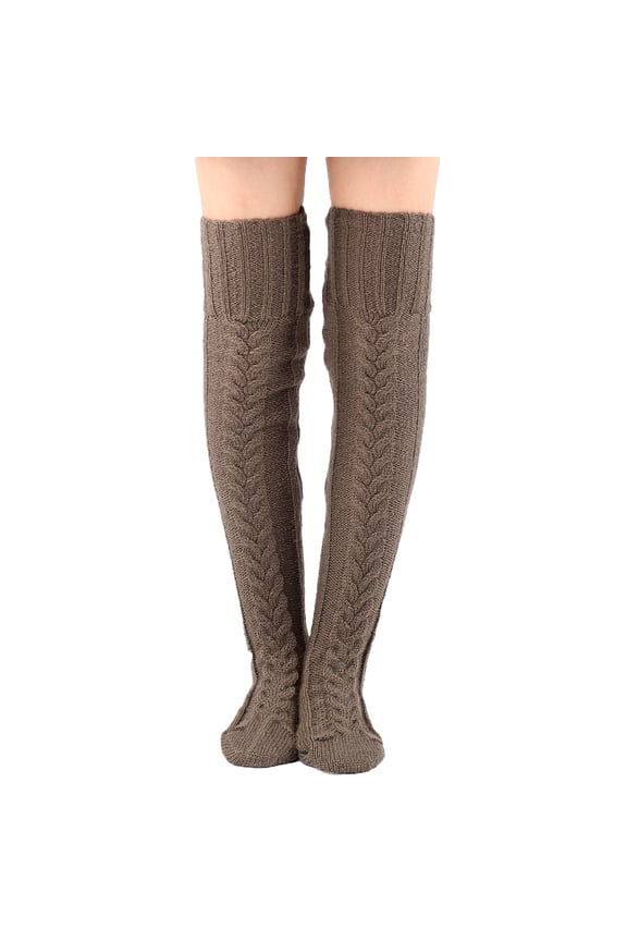 Winter Knitted Socks Long Thigh Highs Over the Knee Highs Knee Highs Women Girls Slouchy Boot Socks Warmers Stockings