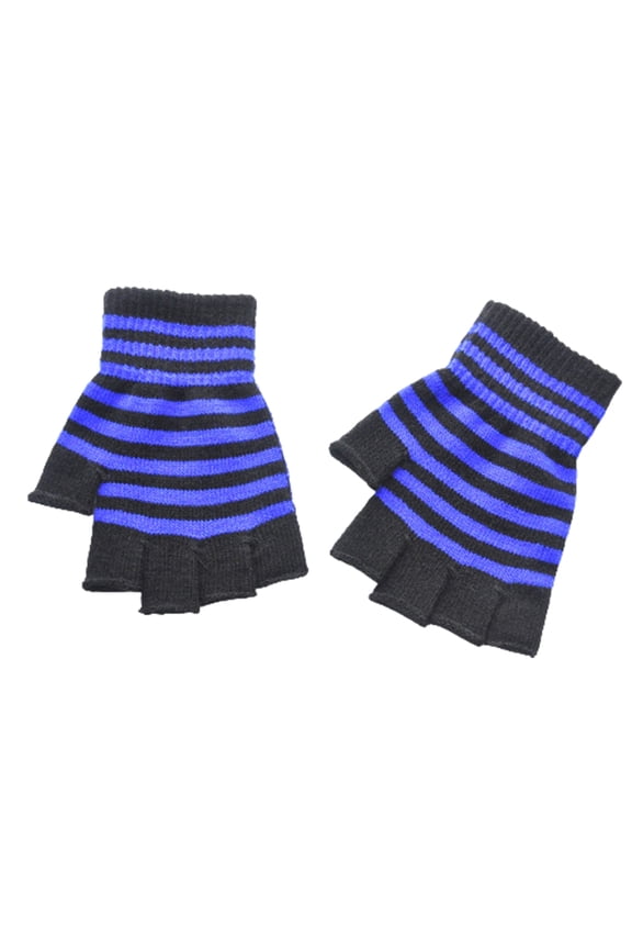 Winter Knitting Gloves Cute Warm Women Half-Finger Gloves Thicken Outdoor Ski Gloves Color Matching